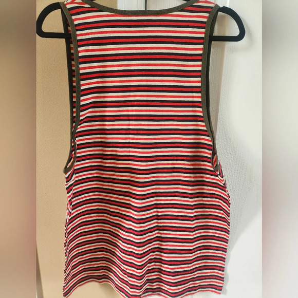 NWT Men's Marc Jacobs Sleeveless Striped Cotton Shirt LG - Picture 2 of 4